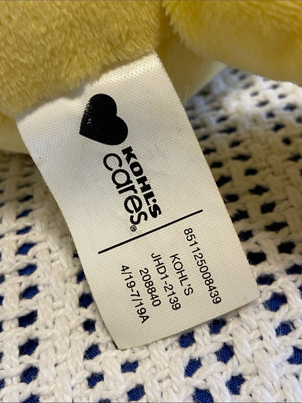 Kohls Cares 12-inch Woodstock plush toy from the Peanuts collection - Picture 6 of 8